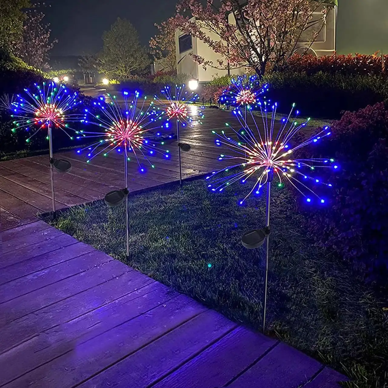 Wired Pathway Light - 1Pcs Solar LED Firework Light Copper