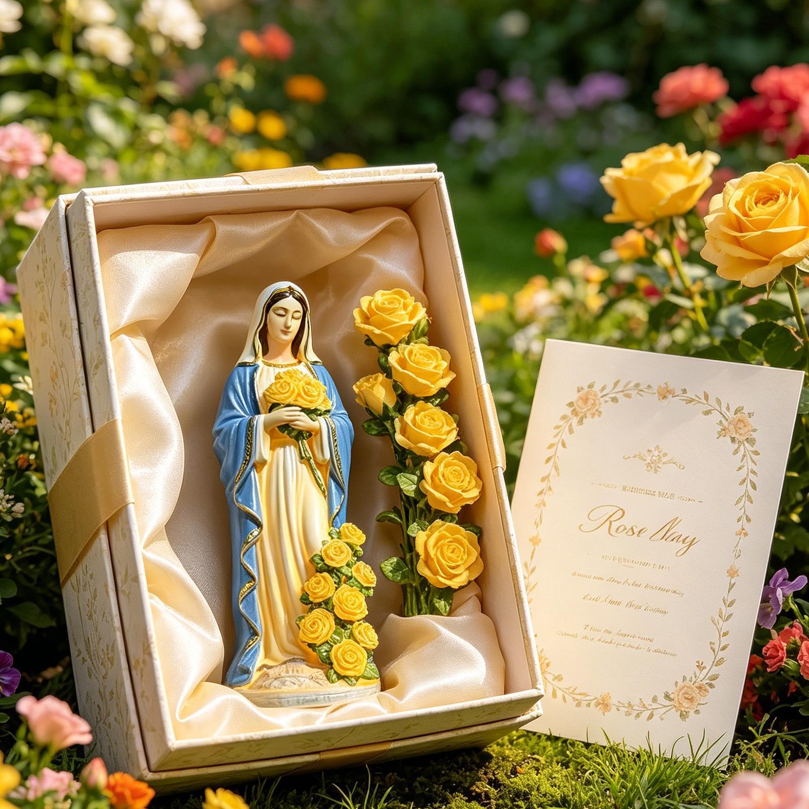 Outdoor Lighting For Backyard - Virgin Mary Solar Statue Garden Decor