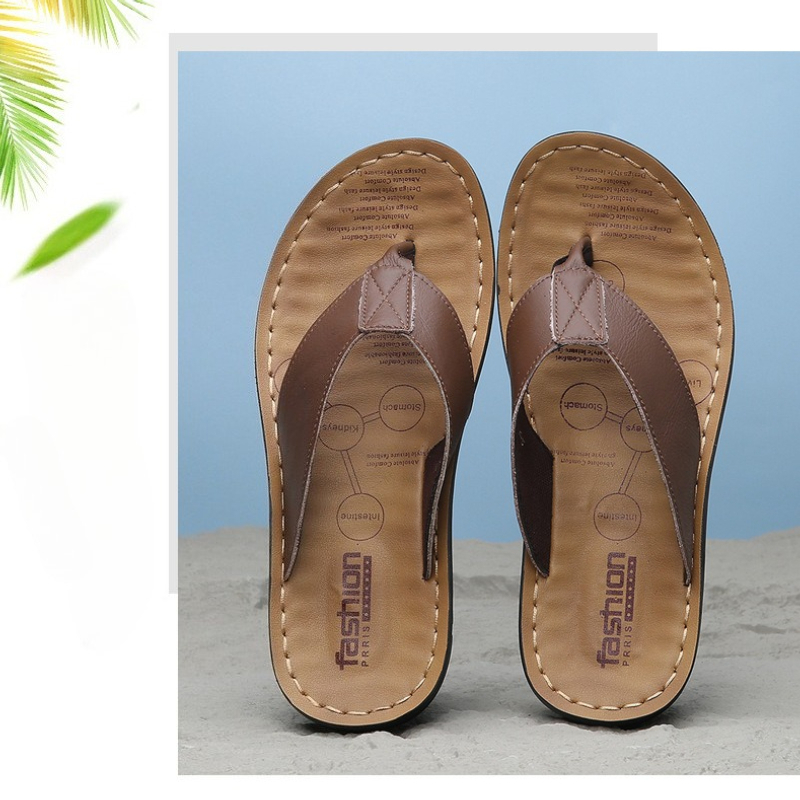 Outdoor Lighting Trends - 2026 Shoes Leather Men's Flip Flops