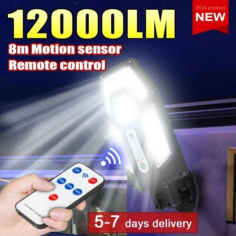 Outdoor Lighting For Backyard - 12000LM Powerful Solar Wall Lamp with