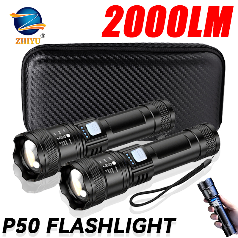 Outdoor Lighting Diy - Tactical LED Flashlight 2000LM USB Rechargeable