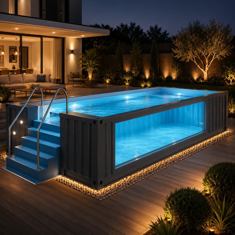 Container Pool Shipping Contai - đánh giá và giá Outdoor Lighting No Outlet