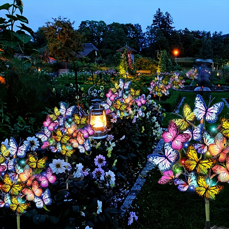 Solar LED Butterfly Garden Lig - đánh giá và giá Outdoor Lighting For Backyard