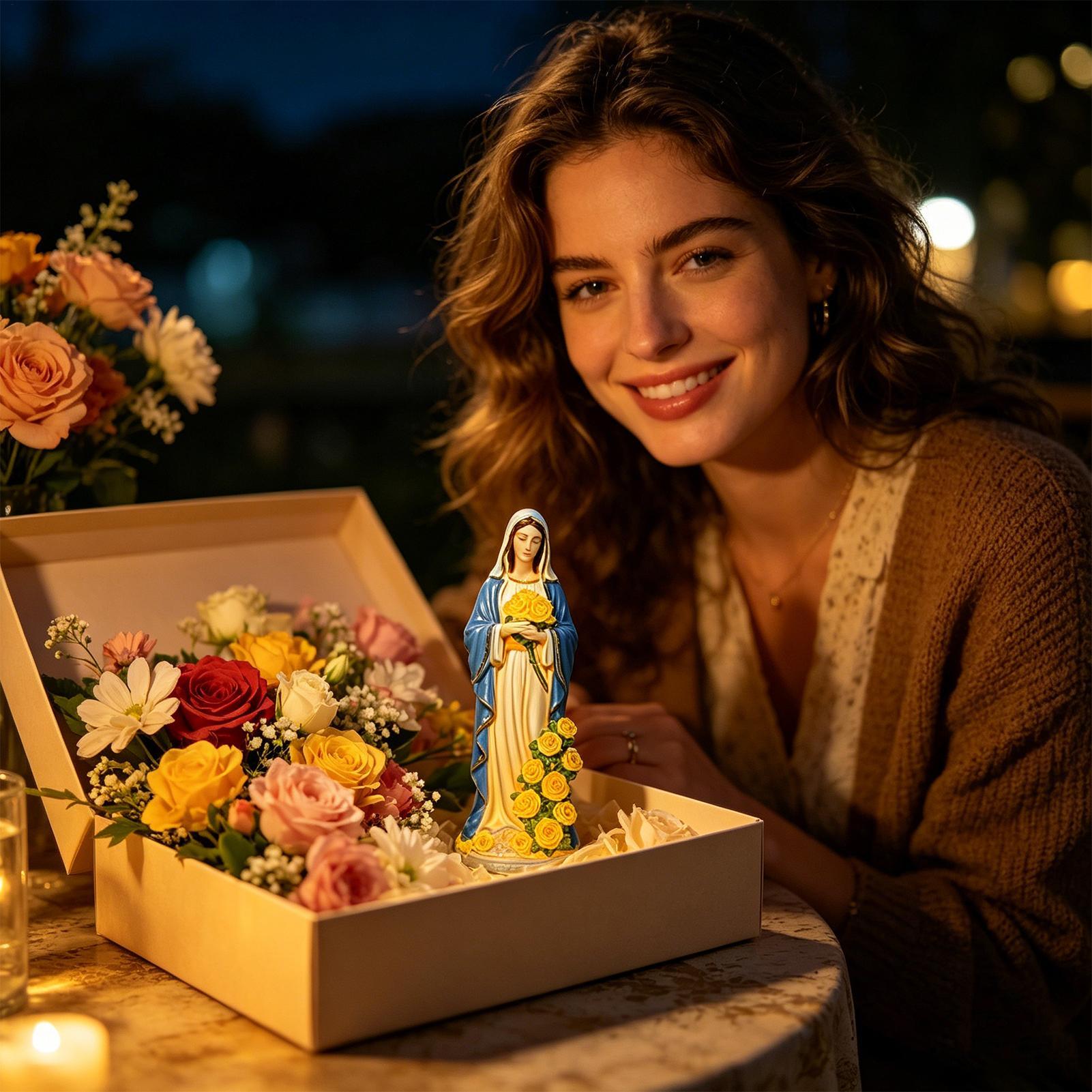 Virgin Mary Solar Statue Garde - đánh giá và giá Outdoor Lighting For Backyard