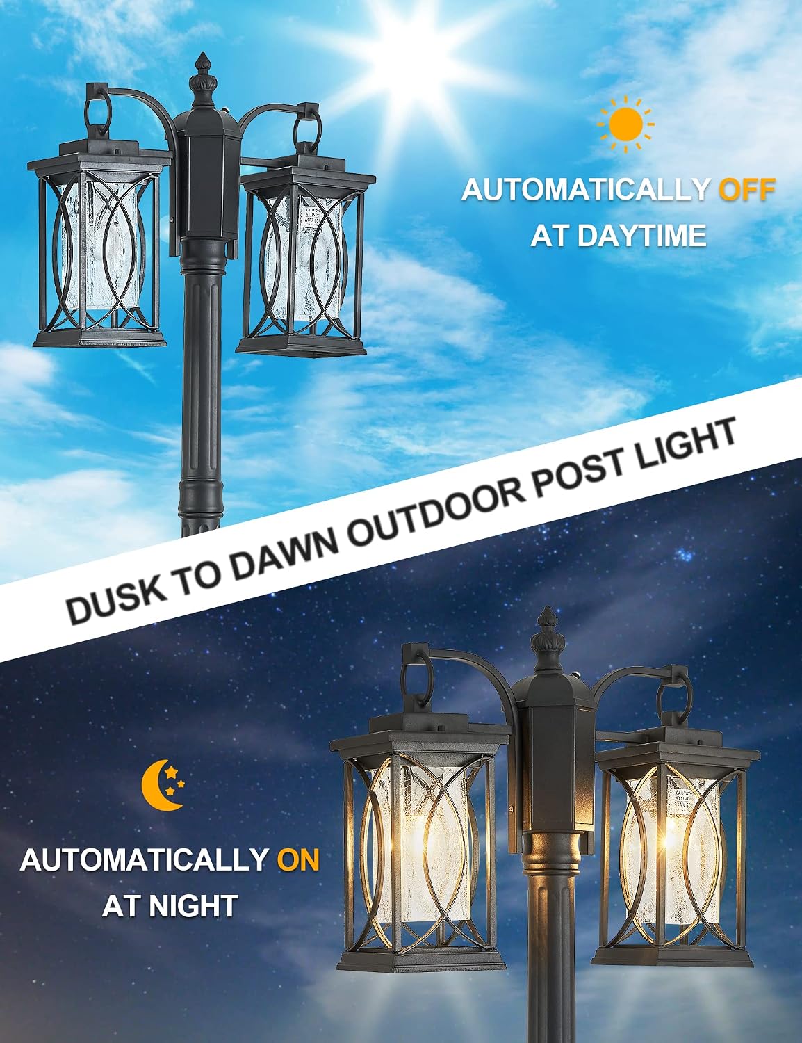 Outdoor Dusk Dawn Lamp Post Mo - đánh giá và giá Outdoor Lighting No Outlet