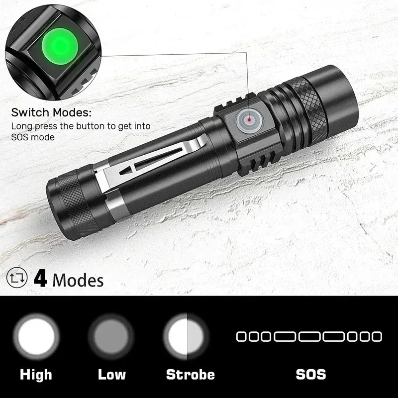 Rechargeable T6 Handheld Flash - đánh giá và giá Outdoor Lighting Setup