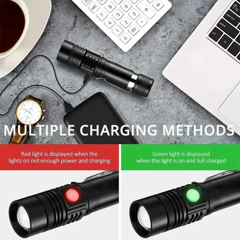 Rechargeable T6 Handheld Flash - đánh giá và giá Outdoor Lighting Setup