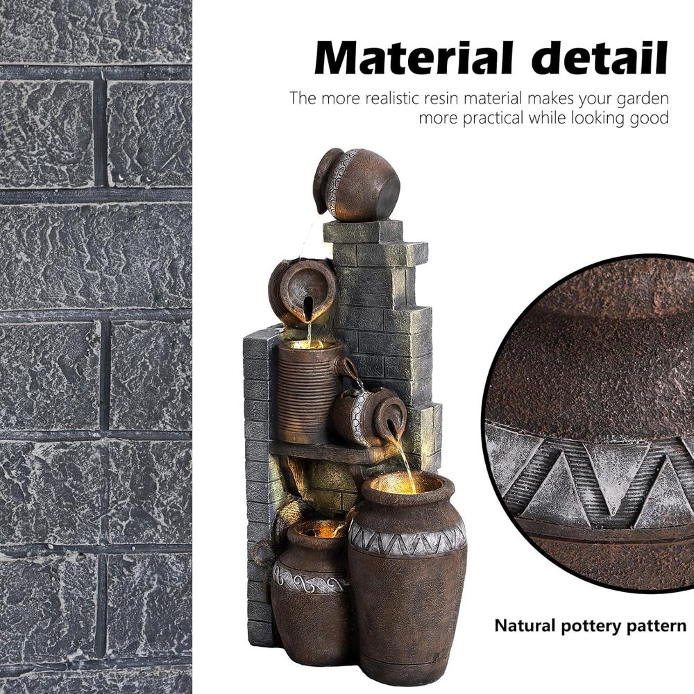 6-Tier Outdoor Indoor Resin Fl - đánh giá và giá Outdoor Lighting For Backyard