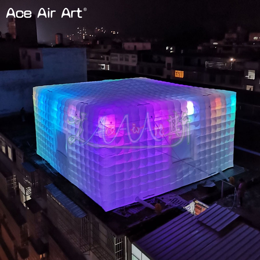Inflatable Cube Tent with LED  - đánh giá và giá Outdoor Lighting No Outlet