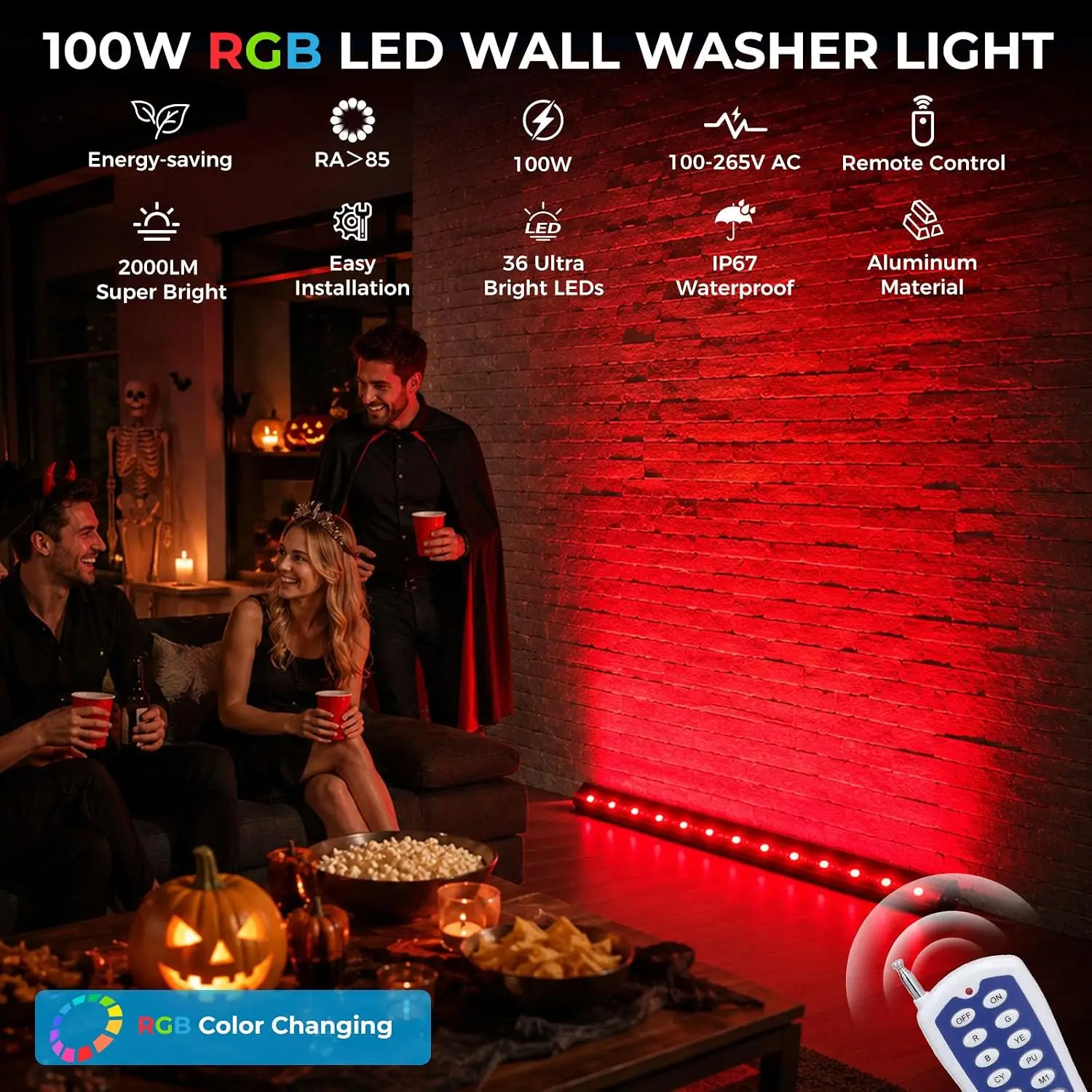 2Pack RGB Wall Washer Lights 1 - đánh giá và giá Outdoor Lighting Remote Control
