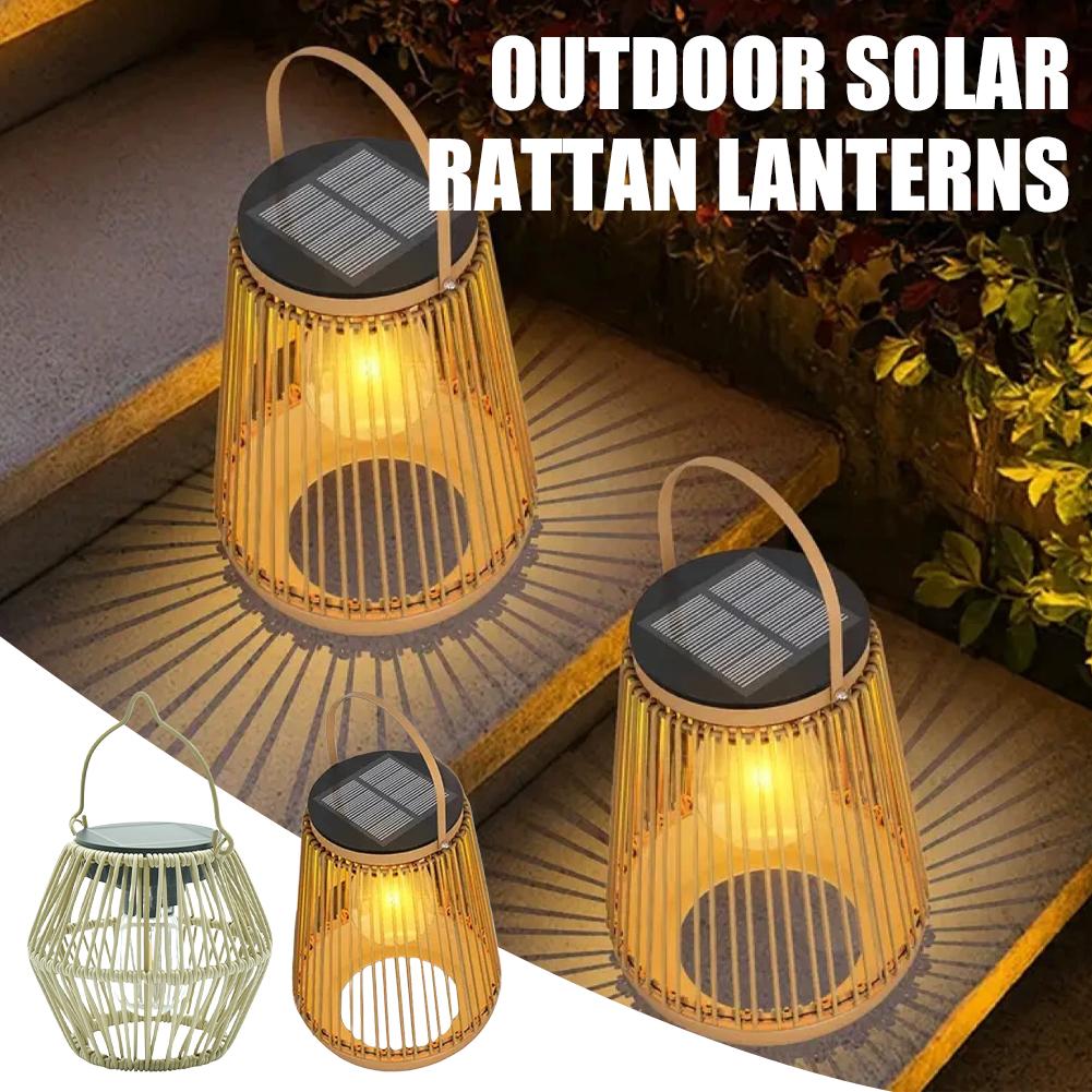 IP65 Waterproof Solar Rattan L - đánh giá và giá Outdoor Lighting For Backyard