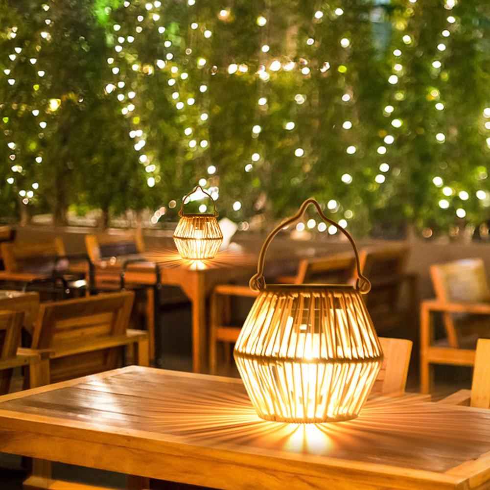 IP65 Waterproof Solar Rattan L - đánh giá và giá Outdoor Lighting For Backyard