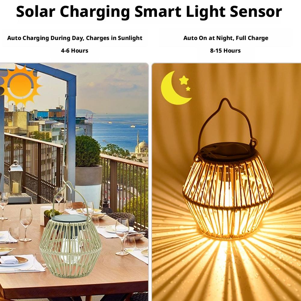 IP65 Waterproof Solar Rattan L - đánh giá và giá Outdoor Lighting For Backyard