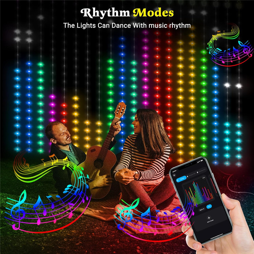 1/2PCS 400LED Curtain Lights L - đánh giá và giá Outdoor Lighting Remote Control