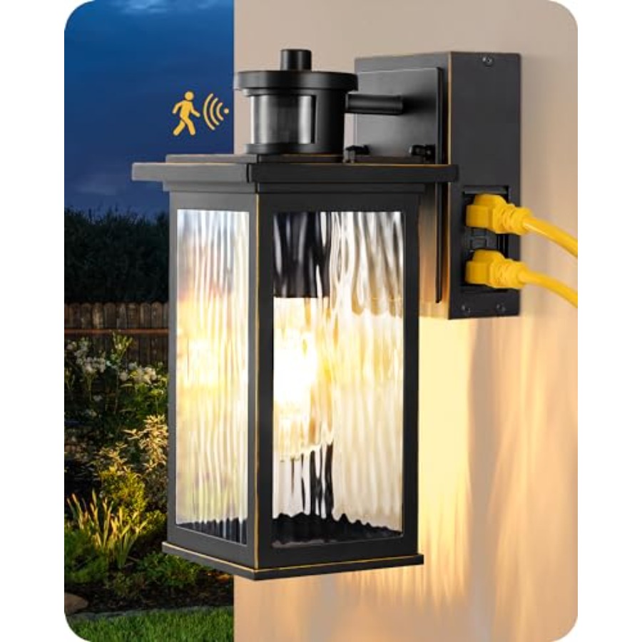 Outdoor Wall Light with GFCI O - đánh giá và giá Outdoor Lighting No Outlet