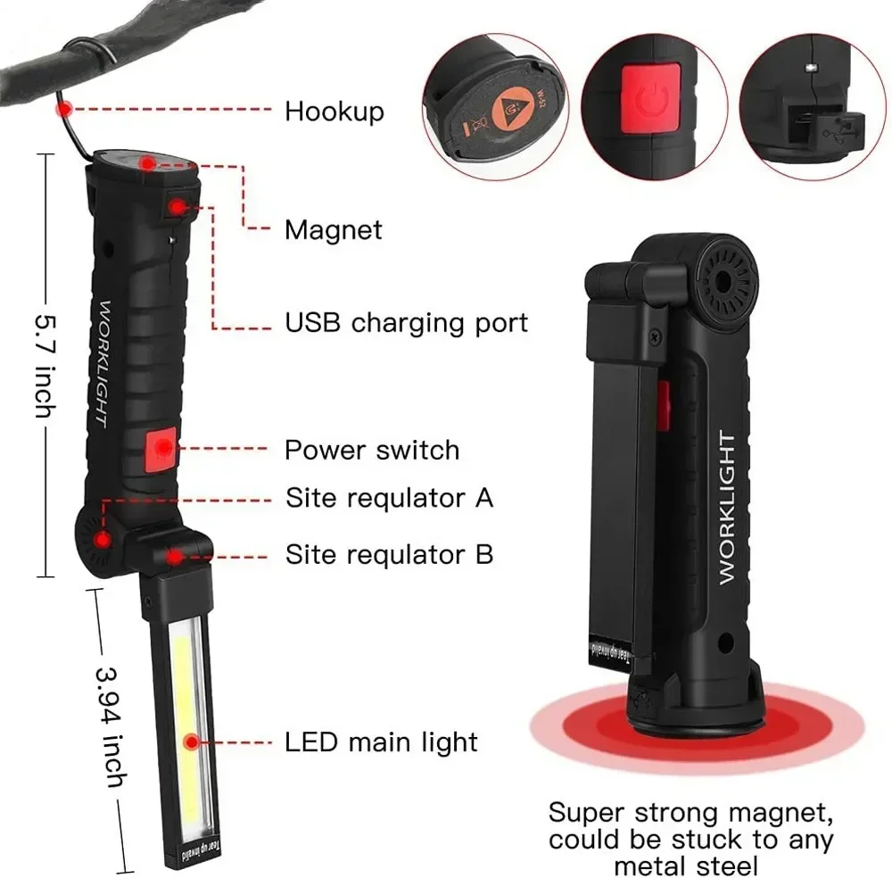 LED COB Flashlight USB Recharg - đánh giá và giá Outdoor Lighting Setup