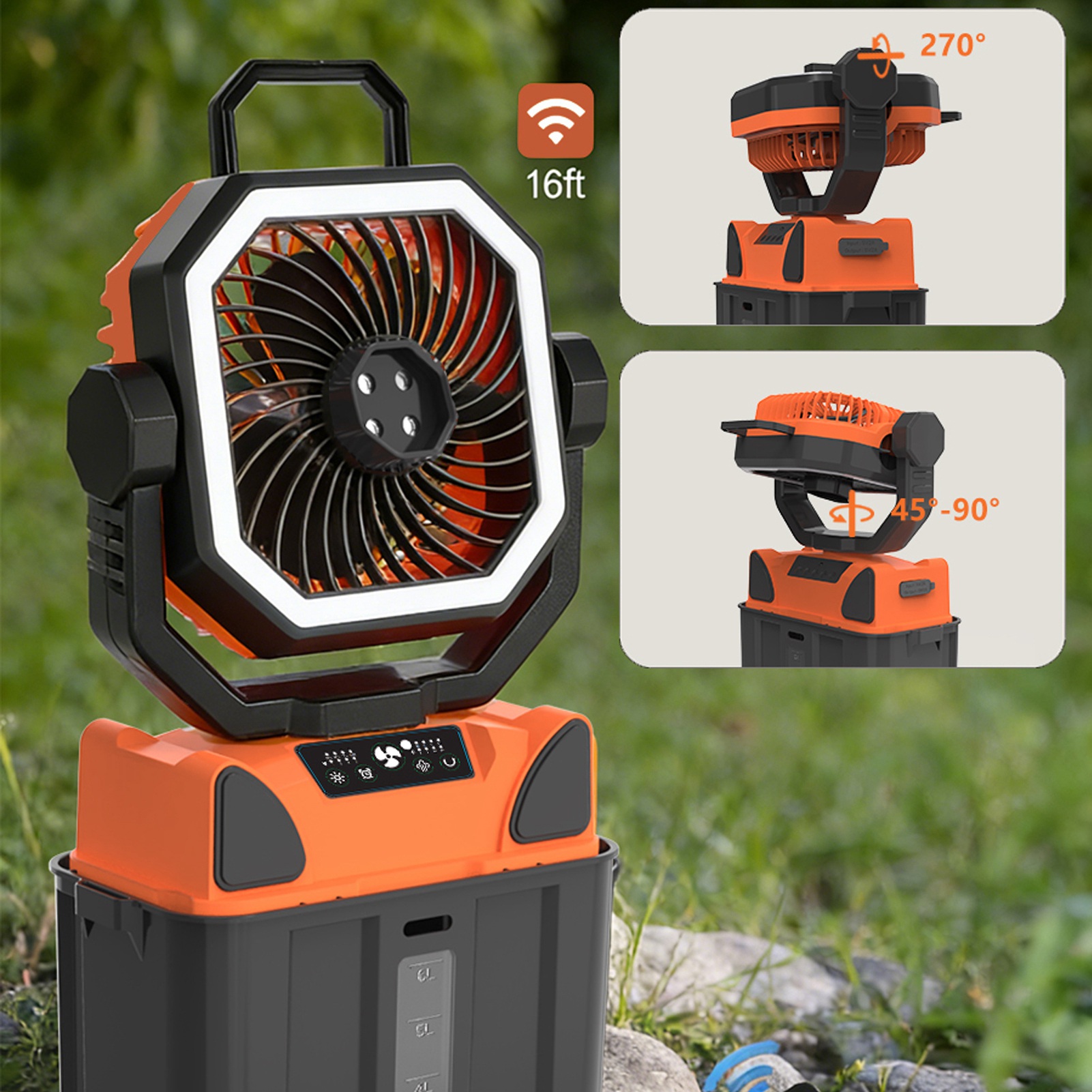Rechargeable Camping Fan with  - đánh giá và giá Outdoor Lighting Remote Control