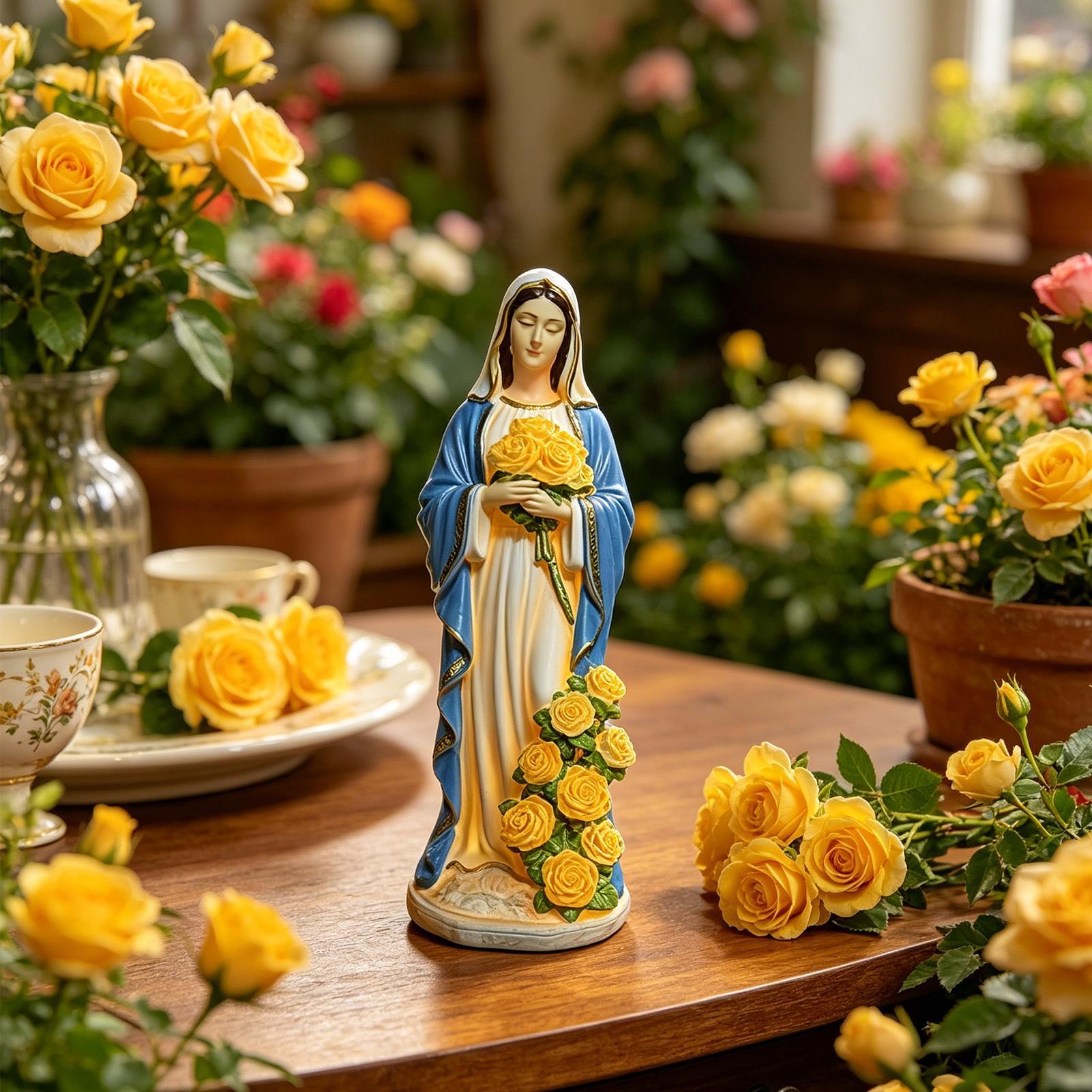 Solar Virgin Mary Statue Outdo - đánh giá và giá Outdoor Lighting For Backyard